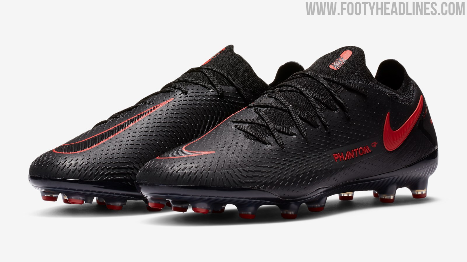 Nike black and shop red football boots